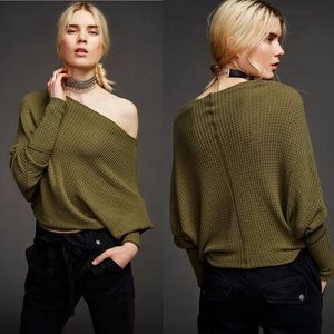 FREE PEOPLE DRIPPY THERMAL MERCURY TEE